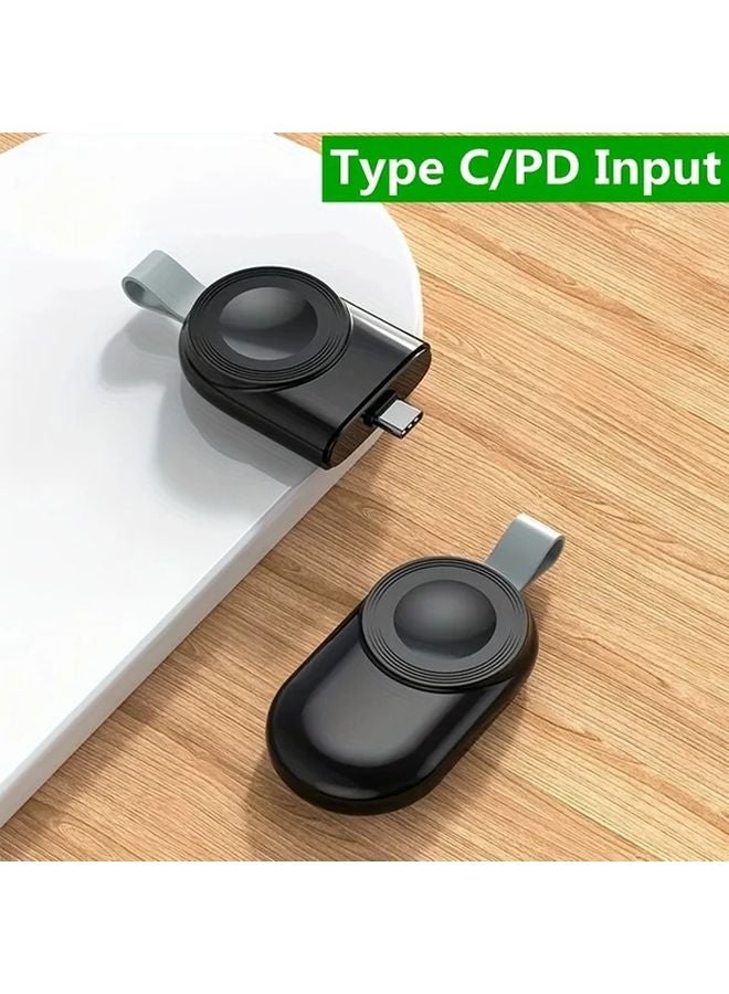 Black Magnetic Smartwatch Charger Pad USB C Fast Wireless Charging Dock For Apple Watch - Image 1